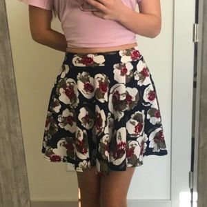 Red And Green Flower Skirt